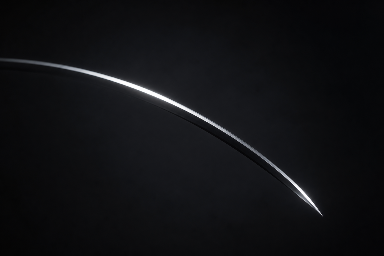 Blade arc path representing precise technical execution